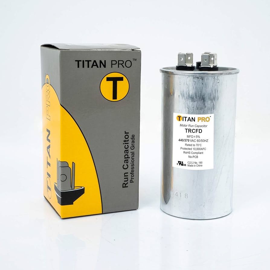 TitanPro TRCFD5575 HVAC Round Dual Motor Run Capacitor 55